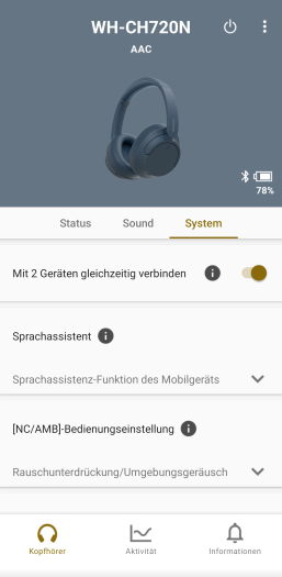 Bluetooth-Multipoint lässt sich bei Bedarf abschalten. (Screenshot: Golem.de)