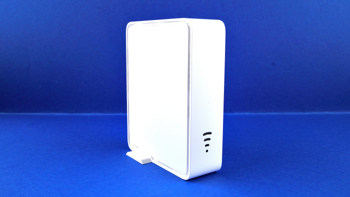 Vier Status-LEDs am Devolo WiFi 6 Repeater 5400 (Bild: Harald Karcher)