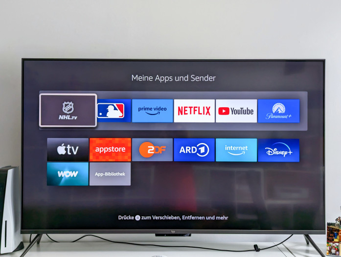 Die App-Übersicht des Fire TV Omni QLED (Bild: Tobias Költzsch/Golem.de)