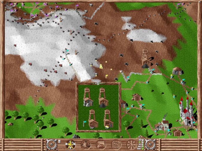 Im Gebirge k&ouml;nnen wir Minen zum Abbau von Kohle, Granit, Eisen oder Gold aufstellen. (Bild: Blue Byte/Screenshot: Medienagentur Plassma)