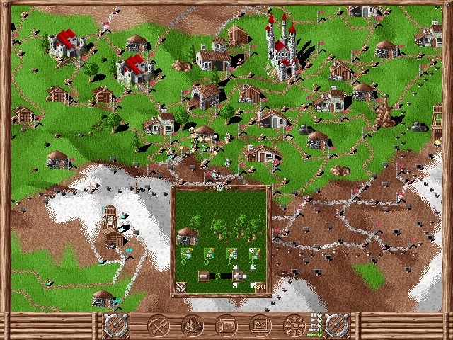 Bei einem Angriff auf feindliche Wachh&uuml;tten unterscheidet das Spiel zwischen Rittern, die besonders nahe bis besonders fern vom Ziel entfernt wohnen. (Bild: Blue Byte/Screenshot: Medienagentur Plassma)