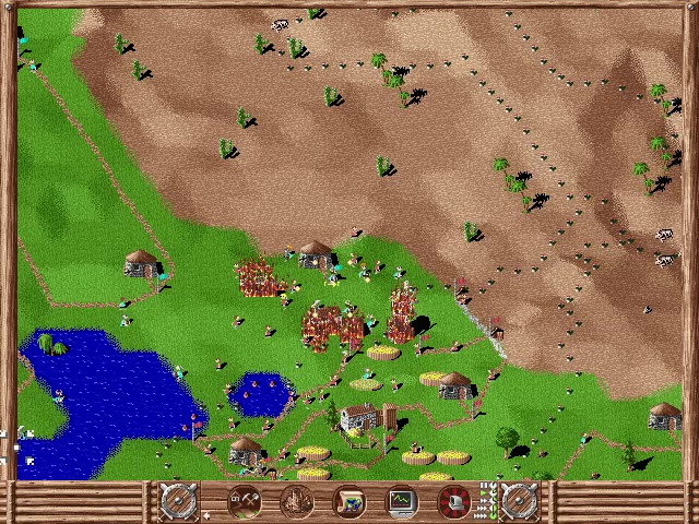 Wurde der Gegner besiegt, dann verliert er ein St&uuml;ck Land, und s&auml;mtliche darin gebauten Geb&auml;ude werden automatisch zerst&ouml;rt. (Bild: Blue Byte/Screenshot: Medienagentur Plassma)