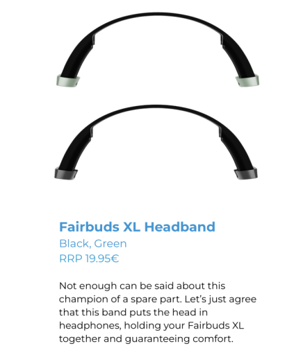 Diese Ersatzteile gibt es für den ANC-Kopfhörer Fairbuds XL. (Bild: Fairphone)
