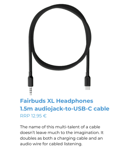 Diese Ersatzteile gibt es für den ANC-Kopfhörer Fairbuds XL. (Bild: Fairphone)