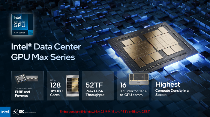 Bei den Rechen-GPUs mit Xe-Architektur kommen Intels beste Fertigungsprozesse zum Einsatz. (Bild: Intel)