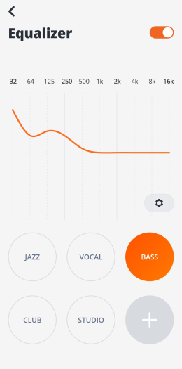 Der Equalizer der Tour Pro 2 erlaubt umfangreiche Anpassungen. (Bild: JBL/Screenshot: Golem.de)
