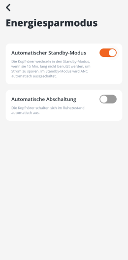 Bei Nichtnutzung können sich die Tour Pro 2 ausschalten. (Bild: JBL/Screenshot: Golem.de)