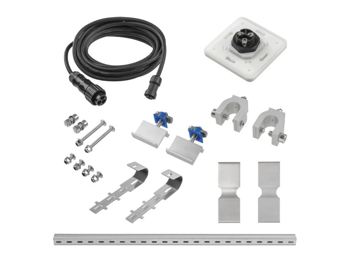 Das mitgelieferte Montagematerial (Bild: Lidl)