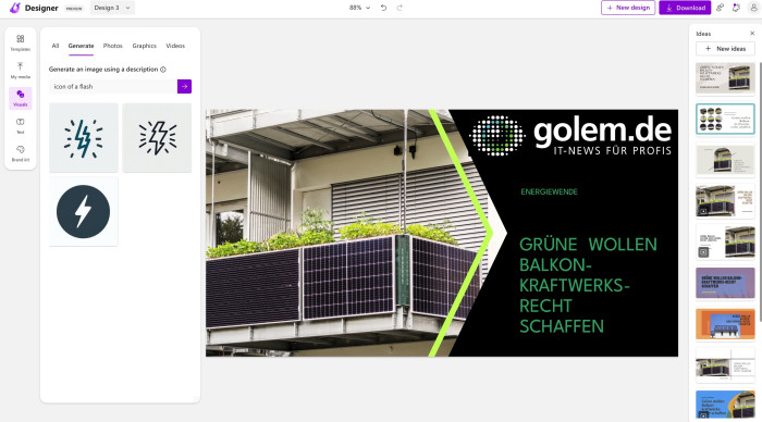 Microsoft Designer (Bild: Golem.de)