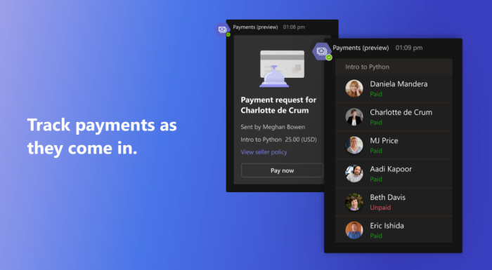 Microsoft Teams Payments (Bild: Microsoft)