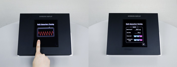 Das Sensor OLED Display misst den Puls und den Blutdruck. (Bild: Samsung Display)