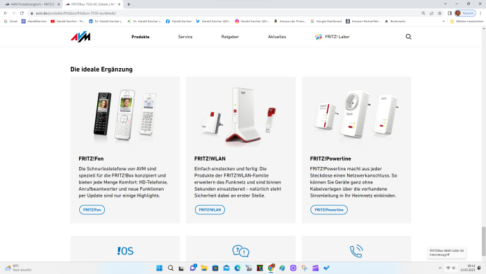 Die meisten Fritzboxen lassen sich mit fein abgestimmten Geräten erweitern. (Bild: AVM / Screenshot: Harald Karcher)