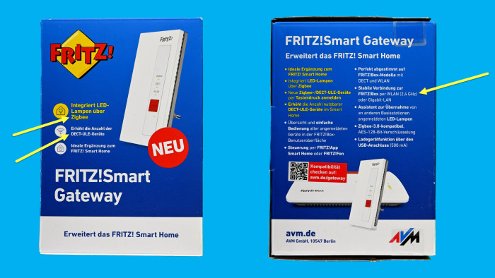 Das neue Fritz Smart Gateway von AVM interagiert via DECT und Zigbee 3.0 mit kompatiblen Smart-Home-Endgeräten. (Bild: Harald Karcher)
