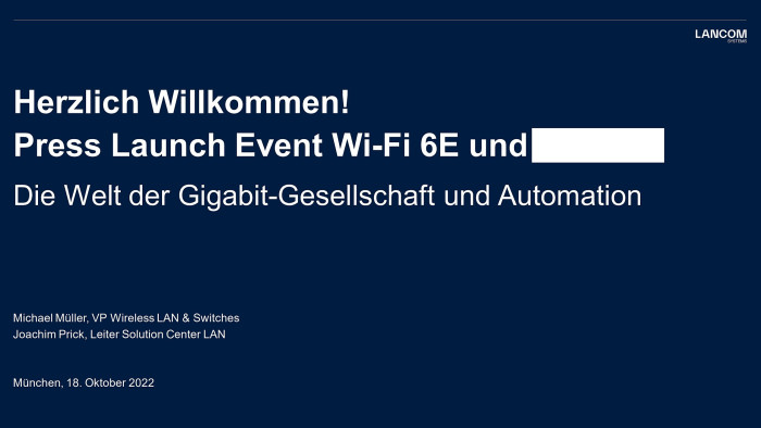 Im Oktober 2022 hat Michael Müller die ersten Wi-Fi-6E-Funker von Lancom Systems vorgestellt und vorgeführt. (Bild: Lancom Systems)