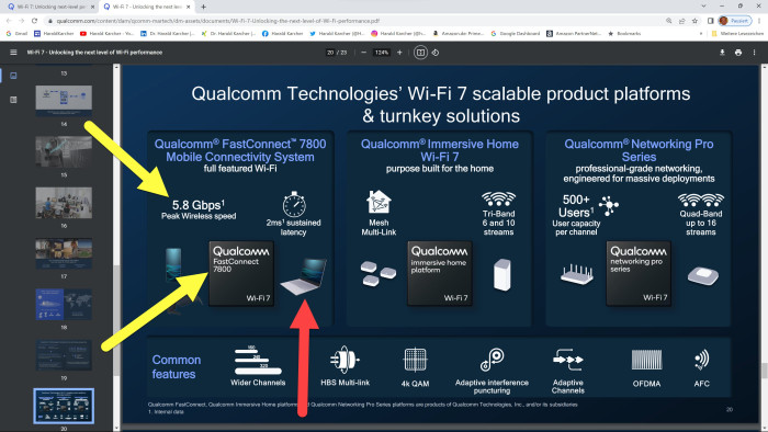 Links im Bild Qualcomms-Plattform für Smartphones - und eventuell auch bald für Laptops. (Bild: Qualcomm / Screenshot: Harald Karcher)