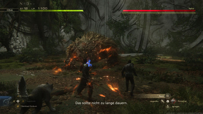 Zu dritt gegen ein Monster - aber wir steuern nur den Helden. (Bild: Square Enix/Screenshot: Golem.de)