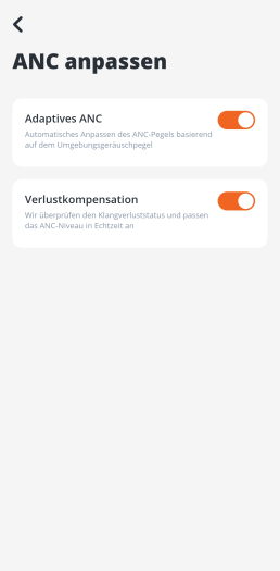 Die ANC-Funktion des Tour One M2 liefert im Automatikbetrieb gute Ergebnisse. (Bild: JBL/Screenshot: Golem.de)