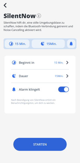So wird Silent Now für den Tour One M2 eingestellt. (Bild: JBL/Screenshot: Golem.de)