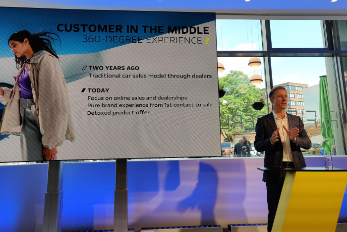 Opel-Chef Florian Huettl bekräftigte in Berlin die Elektroautostrategie des Unternehmens.(Foto: Friedhelm Greis/Golem.de)  