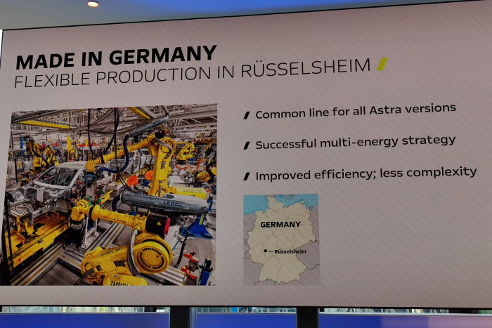 Der Astra Electric wird ebenso wie die Verbrennerversionen in Rüsselsheim gebaut. (Foto: Friedhelm Greis/Golem.de) 
