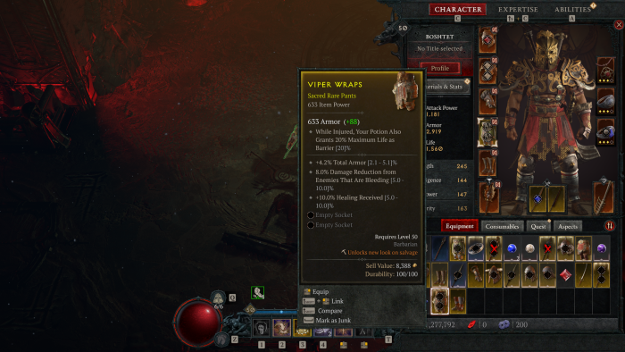 Seltene Items k&ouml;nnen geheiligt sein und sind dann besser. (Bild: Oliver Nickel/Golem.de)