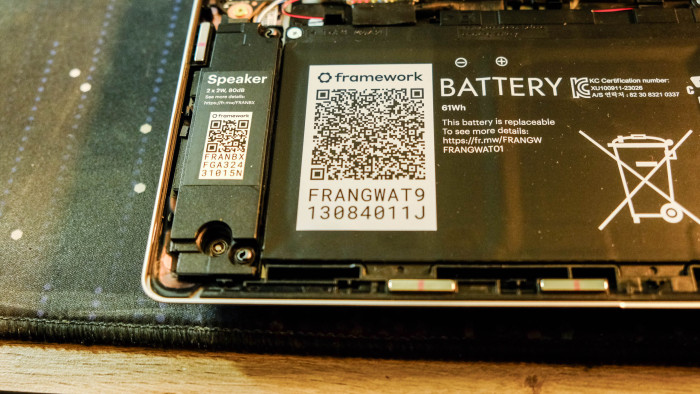 Innenansicht des Framework Laptop 13th Gen (Bild: Oliver Nickel/Golem.de)