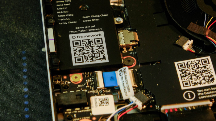 Innenansicht des Framework Laptop 13th Gen (Bild: Oliver Nickel/Golem.de)