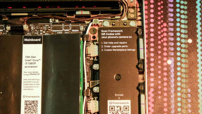 Innenansicht des Framework Laptop 13th Gen (Bild: Oliver Nickel/Golem.de)