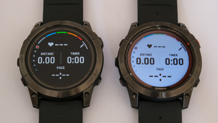 Bei Aktivitäten verwendet die Epix einen dunklen Hintergrund - das spart bei AMOLED-Displays nämlich Energie. (Foto: Steinlechner/Golem.de)