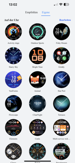 Es gibt viele schöne Zifferblätter für die Watch 4 Pro. (Bild: Huawei/Screenshot: Golem.de)