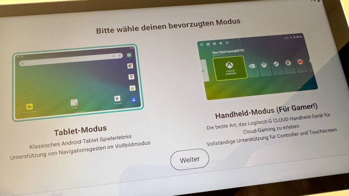 Bei der Einrichtung k&ouml;nnen wir zwischen zwei Layout-Modi w&auml;hlen. (Bild: Steinlechner/Golem.de)