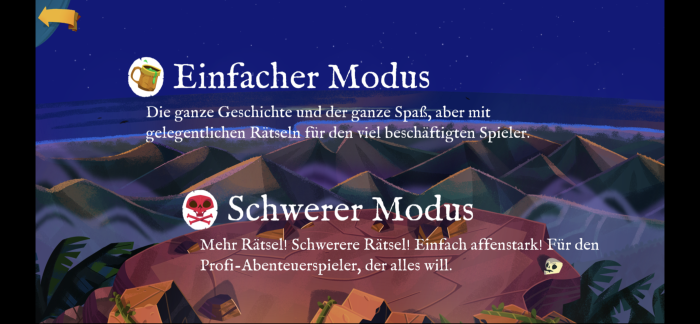 Wie in den anderen Versionen gibt es auch auf Mobilegeräten zwei Schwierigkeitsgrade. (Bild: Devolver Digital/Screenshot: Golem.de)