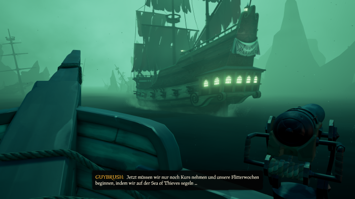 Wer &uuml;berholt uns denn in dieser feschen Fregatte? (Bild: Microsoft/Screenshot: Golem.de)