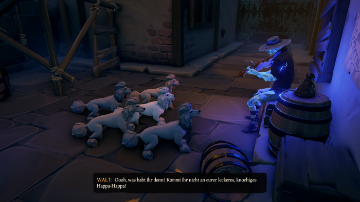 Ein Rudel Pudel - was machen die in der Piratenwelt? (Bild: Microsoft/Screenshot: Golem.de)