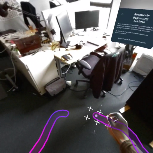 Zunächst muss für die Bewegungsfreiheit der Raum definiert werden. (Bild: Martin Wolf/Golem.de)