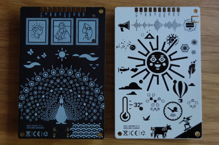 Tolles Design der Oxocards Artwork und Science von hinten. (Bild: Thomas Ell)