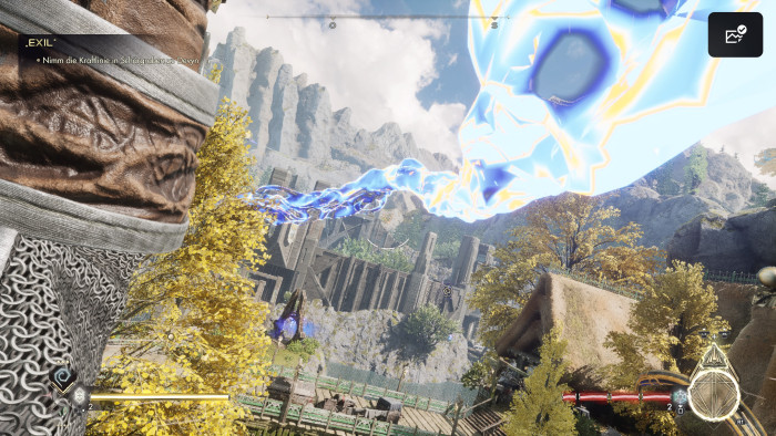 Die magischen Energieleitungen dienen auch als Reisesystem. (Bild: Ascendant Studios/Screenshot: Golem.de)