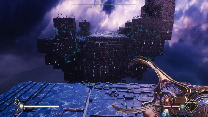 In Zwischensequenzen müssen wir über Plattformen hüpfen - das ist stellenweise durchaus knifflig. (Bild: Ascendant Studios/Screenshot: Golem.de)