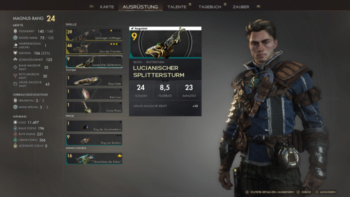 Das Ausrüstungsmenü ist zu unübersichtlich - und einfach nicht schön. (Bild: Ascendant Studios/Screenshot: Golem.de)