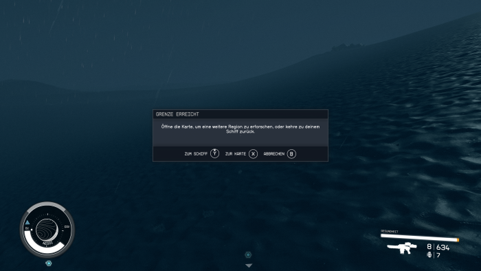 Hier geht es nicht weiter: Die (unsichtbare) Grenze eines Außenareals. (Bild: Bethesda/Screenshot: Golem.de)