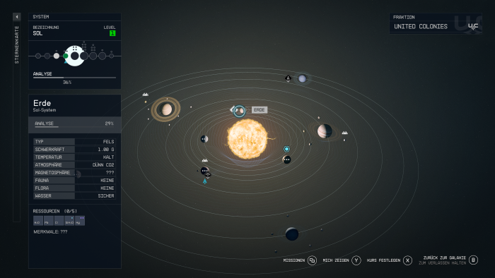 Im Sternensystem ist die Orientierung nicht ganz einfach. (Bild: Bethesda/Screenshot: Golem.de)