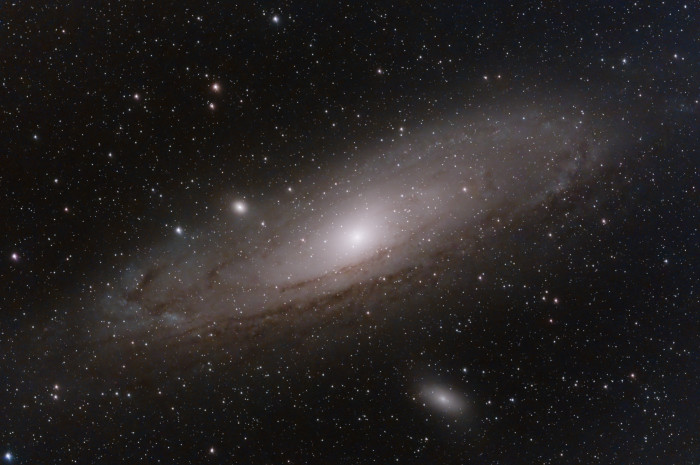 Andromeda-Galaxie (M31), aufgenommen mit einem Vaonis-Vespera-Smart-Teleskop während des Events (Bild: Mario Keller)