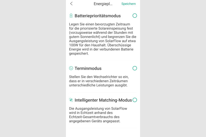 Es gibt verschiedene Möglichkeiten, die Einspeisung zu steuern. (Screenshot: Golem.de)
