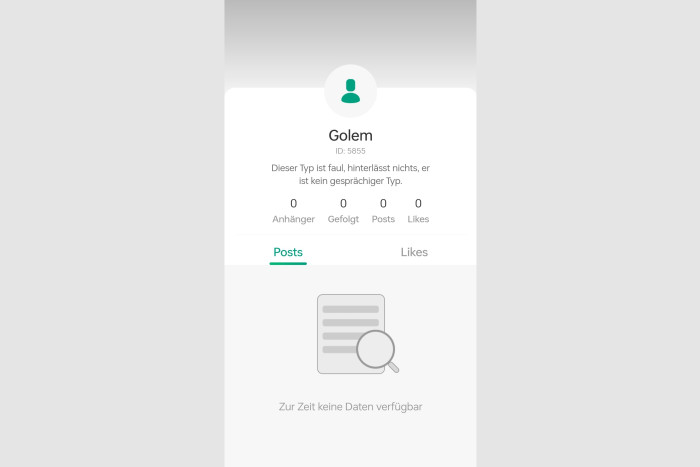 Die App fasst die Eigenschaften von Golem.de-Redakteuren ziemlich gut zusammen. (Screenshot: Golem.de) 