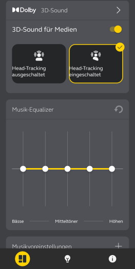 Jabras Sound+-App für Elite 10 mit vielen Einstellungen (Bild: Jabra/Screenshot: Golem.de)