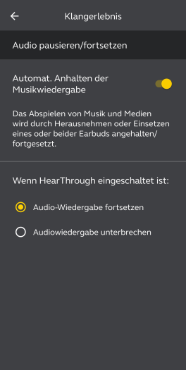 Jabras Sound+-App für Elite 10 mit vielen Einstellungen (Bild: Jabra/Screenshot: Golem.de)