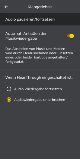 Jabras Sound+-App für Elite 10 mit vielen Einstellungen (Bild: Jabra/Screenshot: Golem.de)