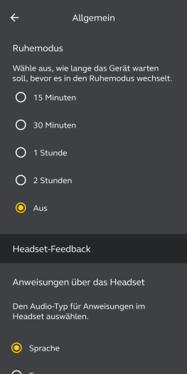 Jabras Sound+-App für Elite 10 mit vielen Einstellungen (Bild: Jabra/Screenshot: Golem.de)
