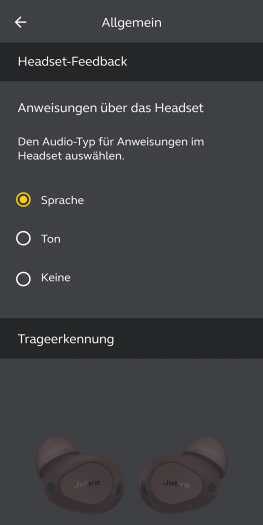 Jabras Sound+-App für Elite 10 mit vielen Einstellungen (Bild: Jabra/Screenshot: Golem.de)