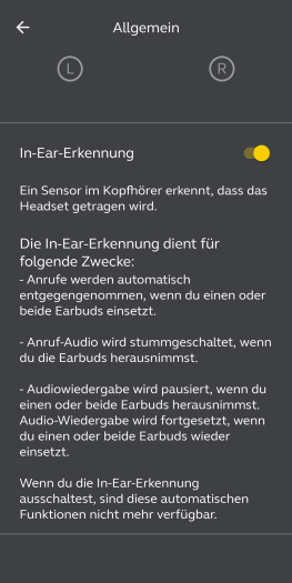 Jabras Sound+-App für Elite 10 mit vielen Einstellungen (Bild: Jabra/Screenshot: Golem.de)